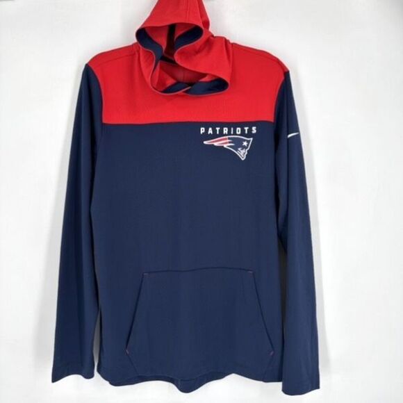 NWT Nike New England Patriots Men’s Hooded Lightweight Sweatshirt Size Medium - Picture 1 of 9